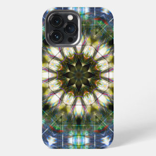 Etui iPhone 13 Pro Max Kaleïdoscope de cercle et d'étoile dans le style a