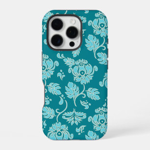 Coque iPhone 16 Pro Kamaole Protéa Hawaïen Floral Tropical Sarcelle