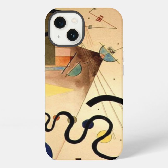 Coque iPhone Kandinsky oeuvre d'art abstrait (Verso)