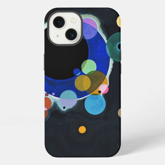 Coque iPhone Kandinsky Plusieurs Cercles Abstrait (Verso)