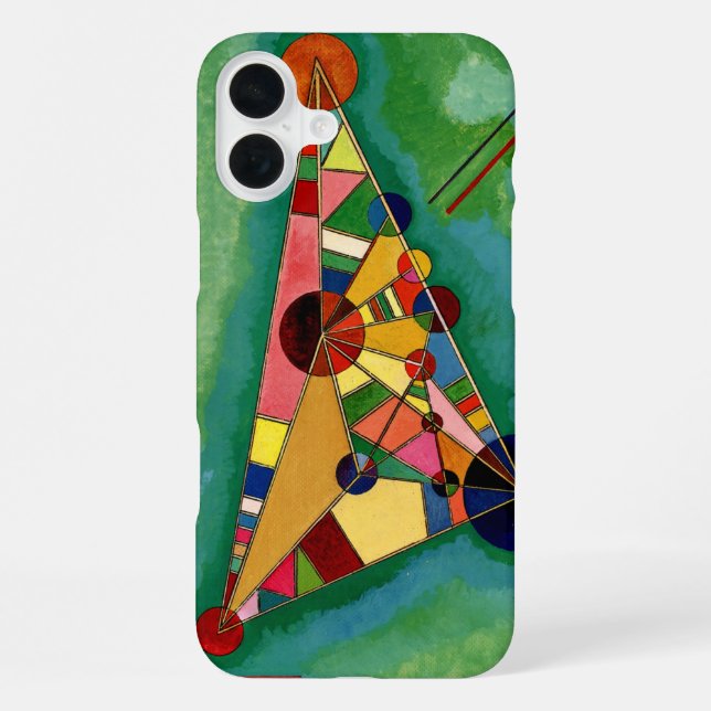 Coque iPhone Kandinsky - Triangle multicolore (Verso)