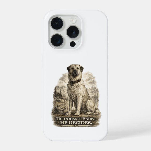 Coque iPhone Kangal – Il ne aboie pas, il décide (Verso)