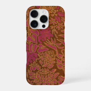 Coque iPhone 16 Pro Kauai Morning Hawaiian Protea Faux Wood Floral