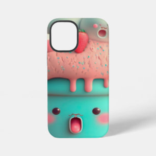 Coque iPhone 12 Mini Kawaii carnet de crème glacée rose