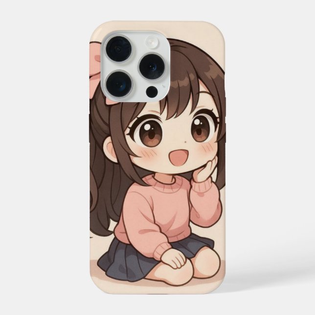 Coque iPhone Kawaii Cute Girl iPhone Case (Verso)