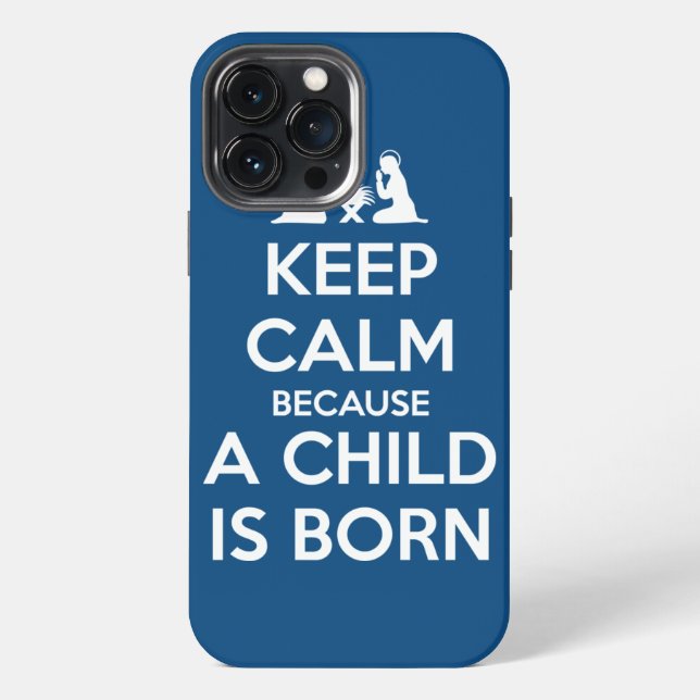 Coque iPhone Keep Calm because a Child is Born (Verso)