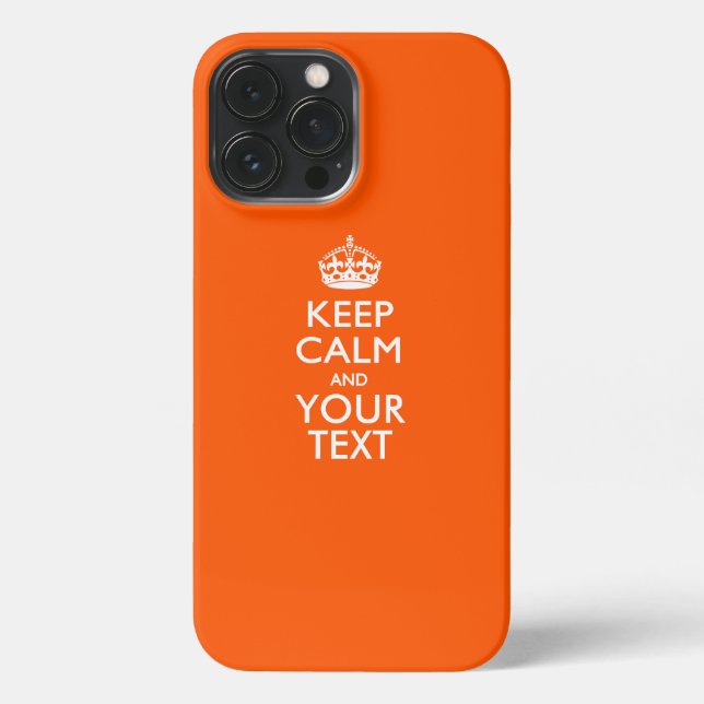 Coque iPhone KEEP CALM personnalisé et votre texte (Verso)