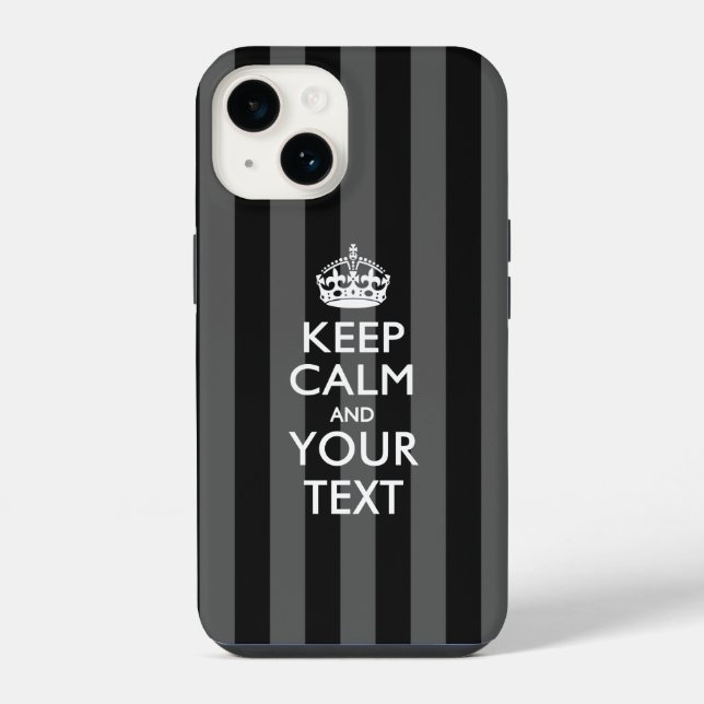 Coque iPhone KEEP CALM personnalisé et votre texte (Verso)