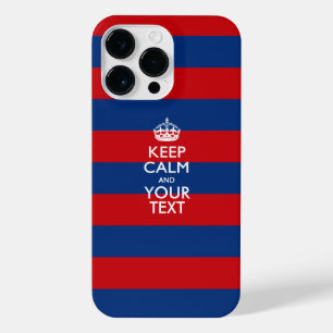 Coque Pour Pour iPhone 14 Pro Max KEEP CALM PERSONNALISÉ ET Votre Texte sur Rayures