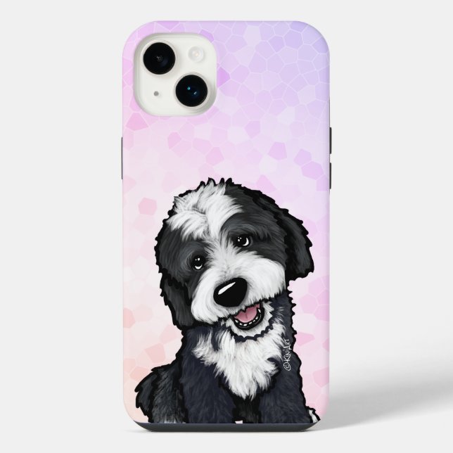 Coque iPhone KiniArt Bernadoodle (Verso)