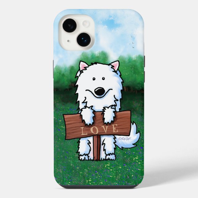Coque iPhone KiniArt Samoyed (Verso)