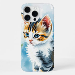 Coque iPhone 16 Pro Max Kitten dans un jardin fleuri