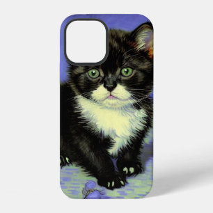 Coque iPhone 12 Kitten Smoking Tuxedo Van Gogh