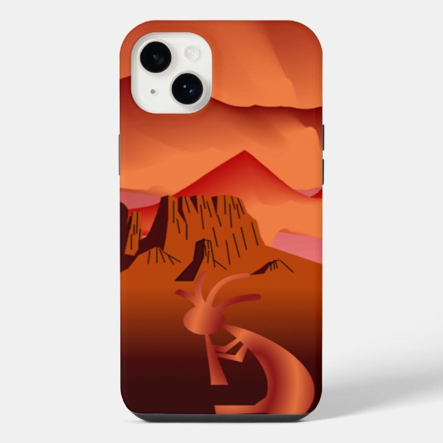Coque iPhone Kokopelli du Sud-Ouest (Verso)