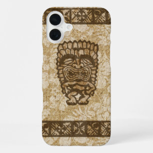 Coque iPhone 16 Plus Ku-Tiki Hawaïen Tapa Hibiscus Tropical