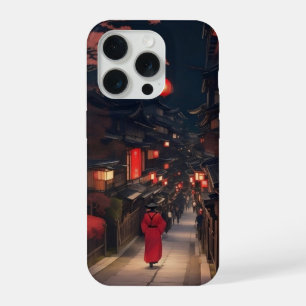 Coque iPhone 15 Pro Kyoto Night Lantern Walk iPhone Case