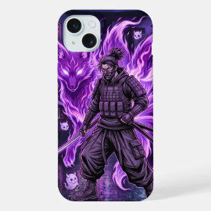 Coque iPhone 15 Plus Kyubi Cyber-Samouraï
