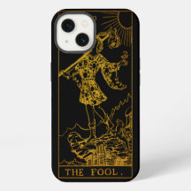 La carte fou Tarot | Or Et Noir |