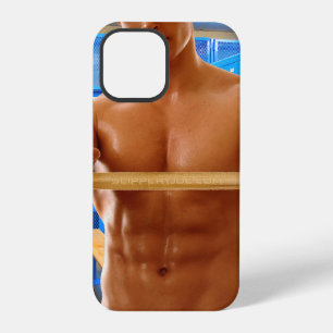 Coque iPhone 12 Pro La chemise de SlipperyJoe homme musclé abdos poitr