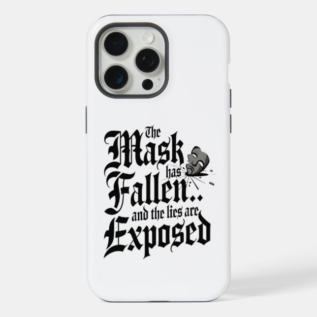 Coque iPhone La chute du masque de l'humanité (Verso)