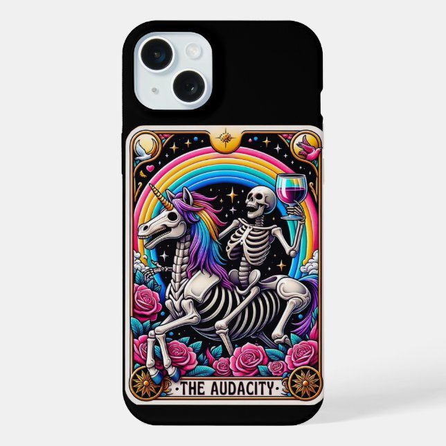Coque iPhone La collection de cartes de tarot Audacity (Verso)