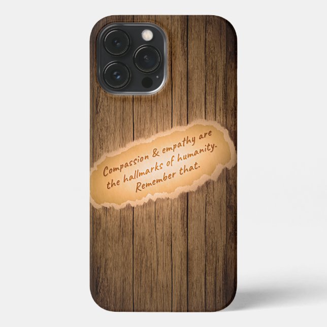 Coque iPhone La compassion et l'empathie sont les marques de l' (Verso)