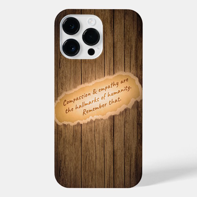 Coque iPhone La compassion et l'empathie sont les marques de l' (Verso)