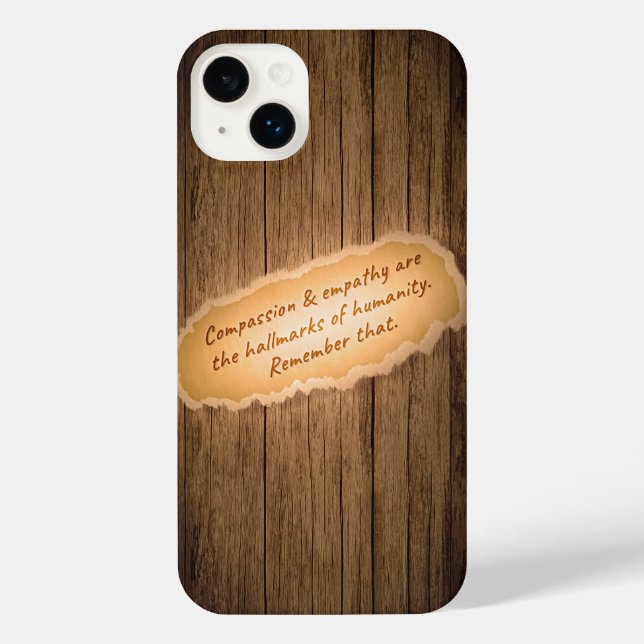 Coque iPhone La compassion et l'empathie sont les marques de l' (Verso)