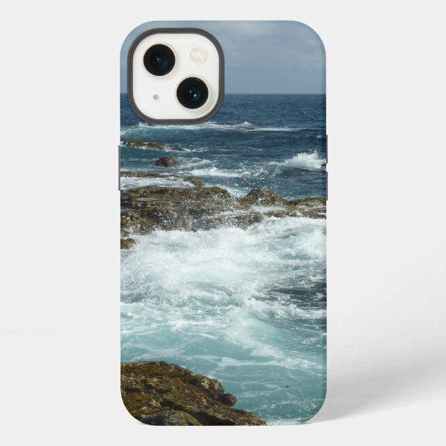 Coque iPhone La côte rocheuse et l'océan bleu d'Aruba (Verso)