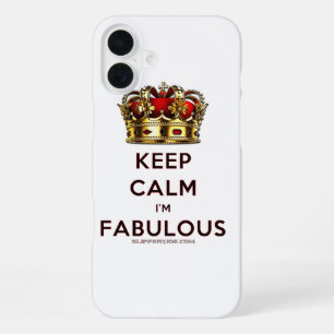 Coque iPhone 16 Plus La couronne dorée rouge de SlipperyJoe, restez cal
