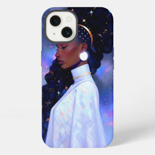 Etui iPhone 13 La Dame Cosmique Art Imaginaire Africain Américain