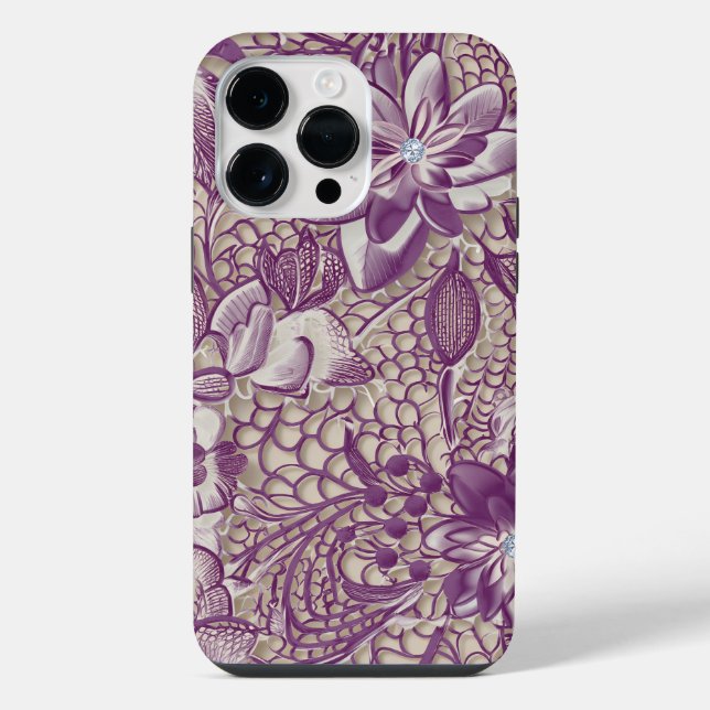 Coque iPhone La dentelle de Flore (Verso)