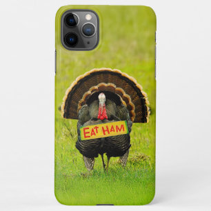 Coque iPhone 11Pro Max La dinde fière de SlipperyJoe mange du jambon roug