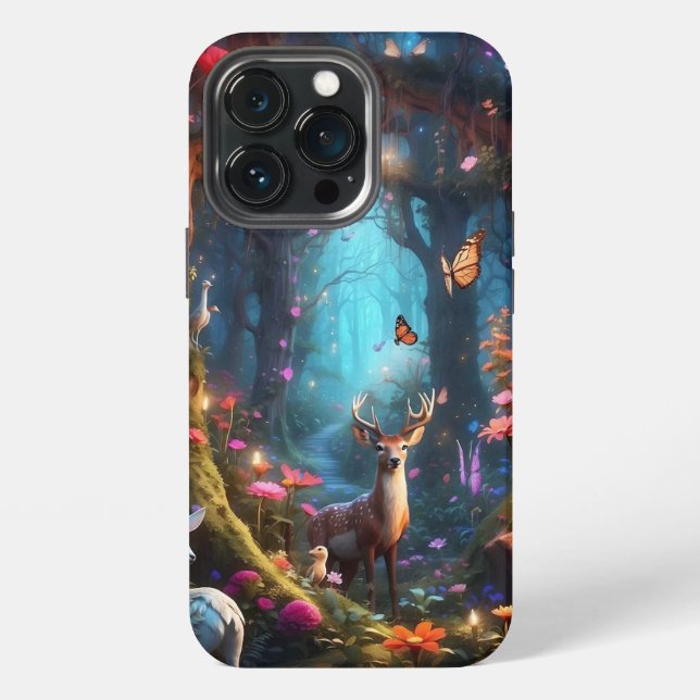 Coque iPhone La Forêt Enchantée, une oasis mystique (Dos)