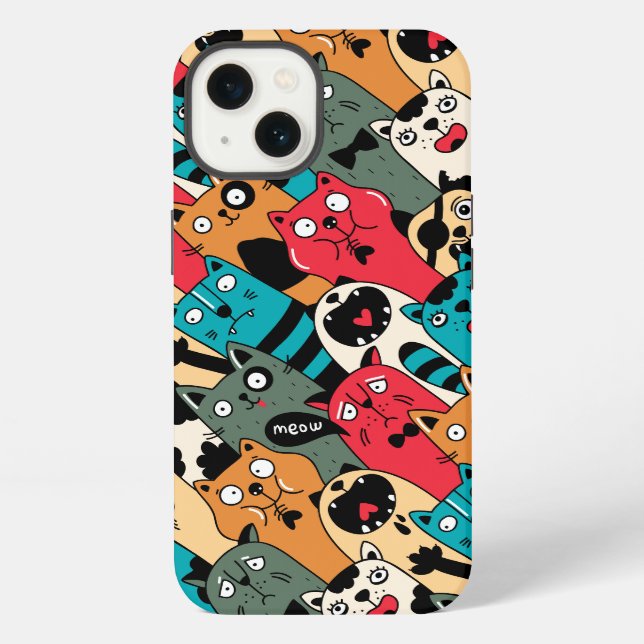 Coque iPhone La foule de chats (Verso)