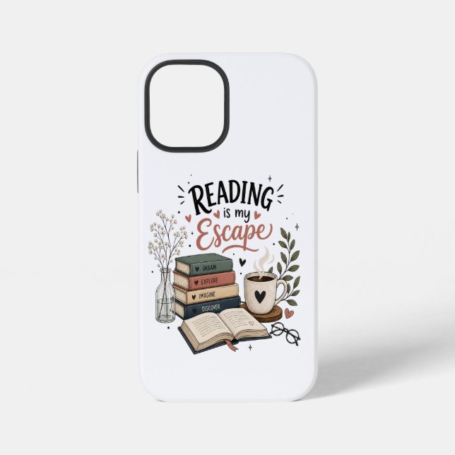 Coque iPhone La lecture est mon échappatoire - Esthétique amour (Verso)