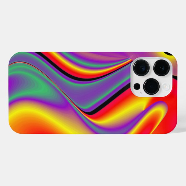 Coque iPhone La magie des couleurs Abstrait Rainbowart 3D (Verso Horizontal)