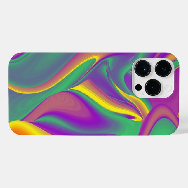 Coque iPhone La magie des couleurs Abstrait Rainbowart 3D (Verso Horizontal)