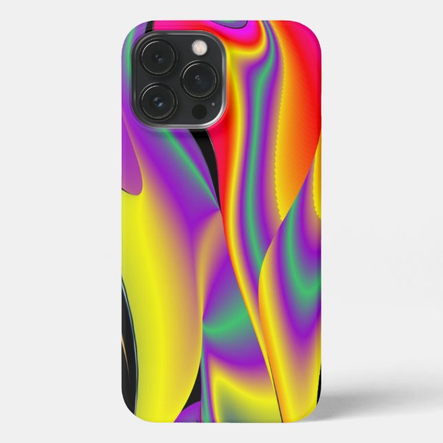 Coque iPhone La magie des couleurs Abstrait Rainbowart 3D (Verso)