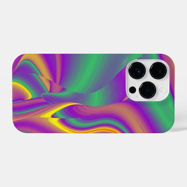 Coque iPhone La magie des couleurs Abstrait Rainbowart 3D (Verso Horizontal)