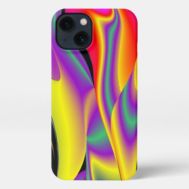 Coque iPhone La magie des couleurs Abstrait Rainbowart 3D (Verso)