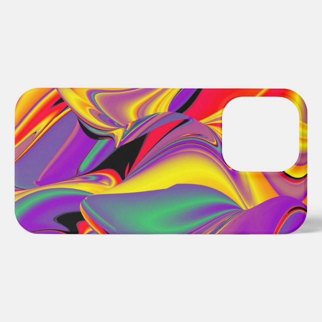 Coque iPhone La magie des couleurs Abstrait Rainbowart 3D (Verso Horizontal)