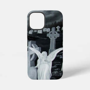 Coque iPhone 12 Mini La nuit au cimetière - Ange