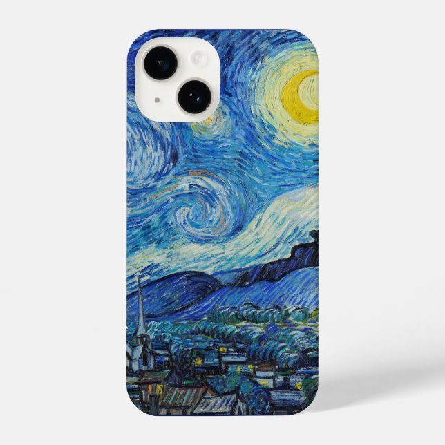 Coque iPhone La nuit étoilée de Van Gogh - Personnalisable (Verso)