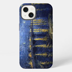 Etui iPhone 13 La nuit étoilée de Van Gogh sur le Rhône