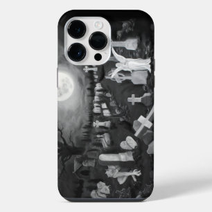 Coque Pour Pour iPhone 14 Pro Max La nuit sur le cimetière - Angel avec Diable
