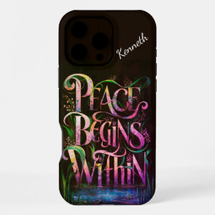 Coque iPhone 16 Pro Max La paix commence dans la nature.