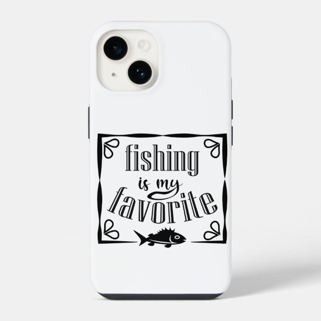 Coque iPhone La pêche est ma citation préférée (Verso)