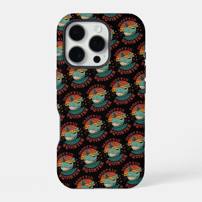 Coque iPhone La petite baleine de papa (Verso)