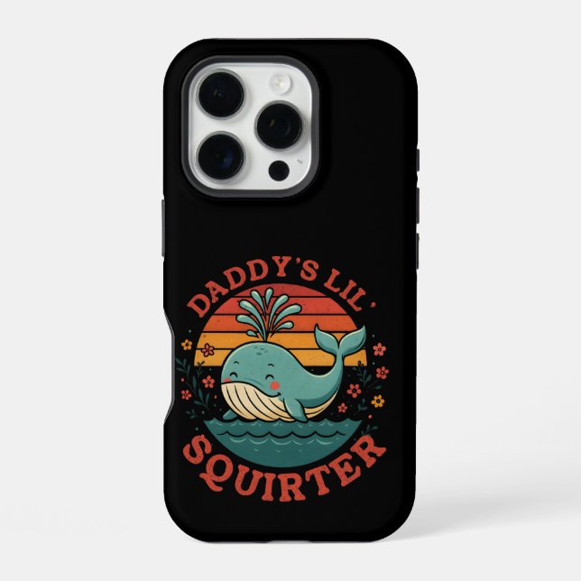 Coque iPhone La petite baleine de papa (Verso)